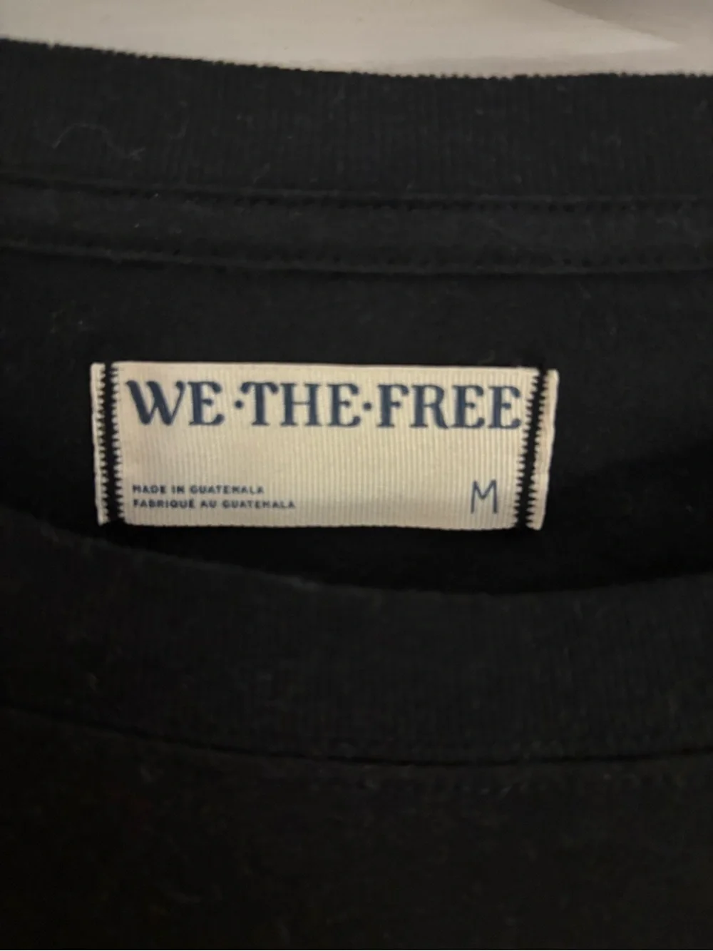 Free People We The Free Black Cropped Long-Sleeve Tee